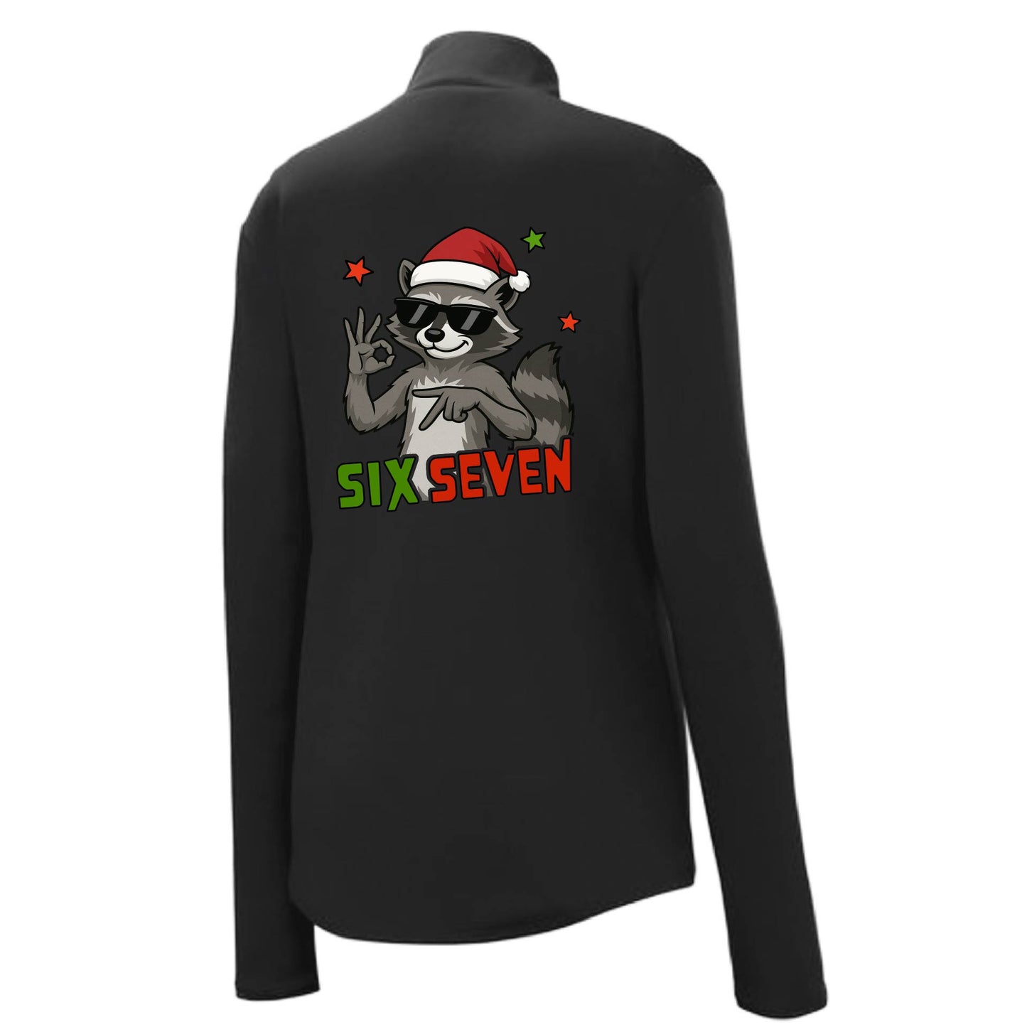 67 Raccoon | Women's 1/4 Zip Performance Pullover Shirts | 100% Polyester