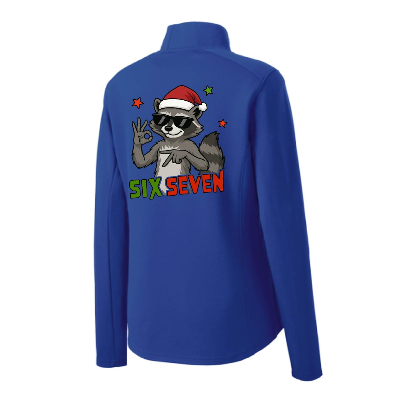 67 Raccoon | Women's 1/4 Zip Performance Pullover Shirts | 100% Polyester