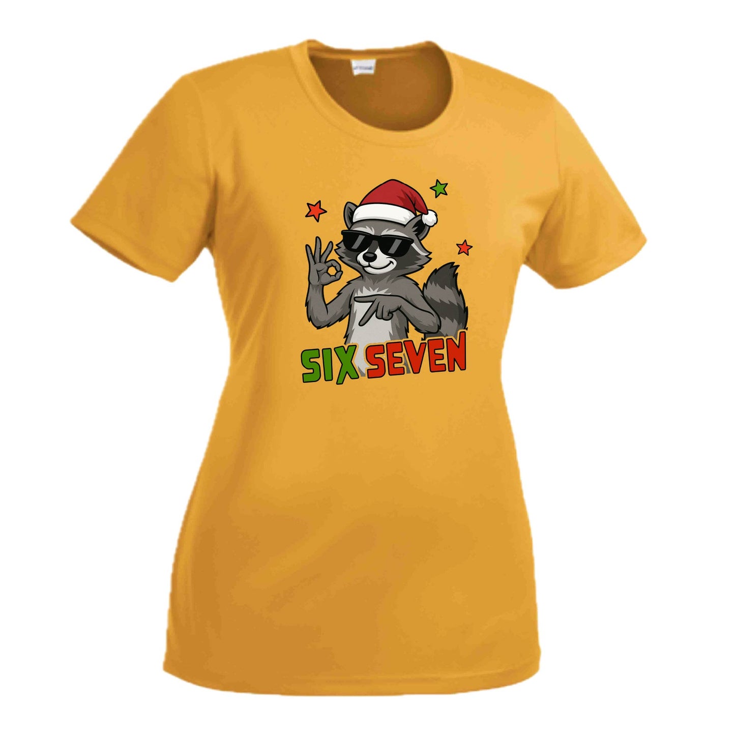 67 Raccoon | Women's Short Sleeve Crewneck T-Shirts | 100% Polyester