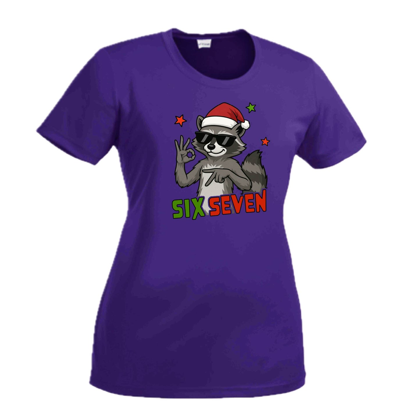 67 Raccoon | Women's Short Sleeve Crewneck T-Shirts | 100% Polyester