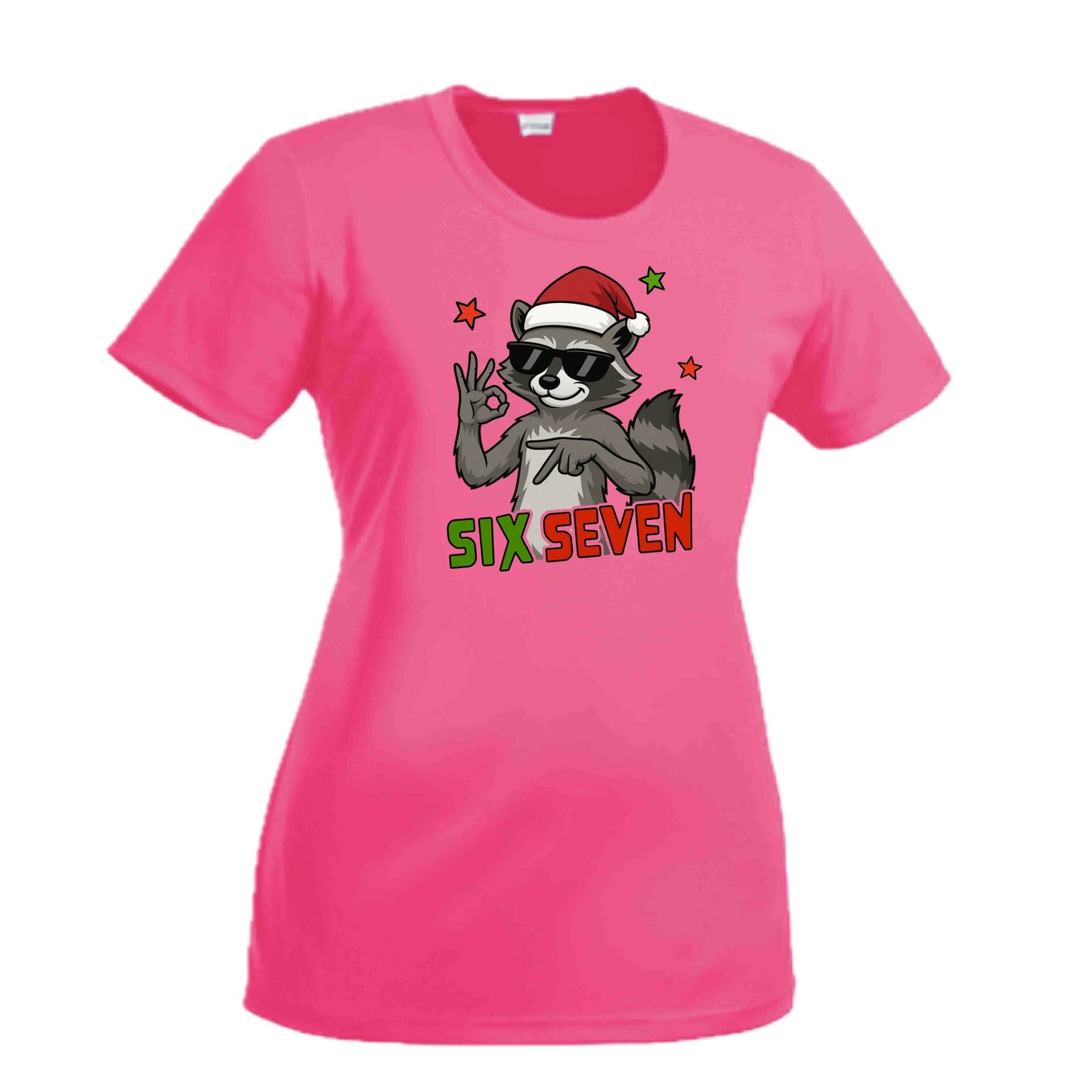 67 Raccoon | Women's Short Sleeve Crewneck T-Shirts | 100% Polyester