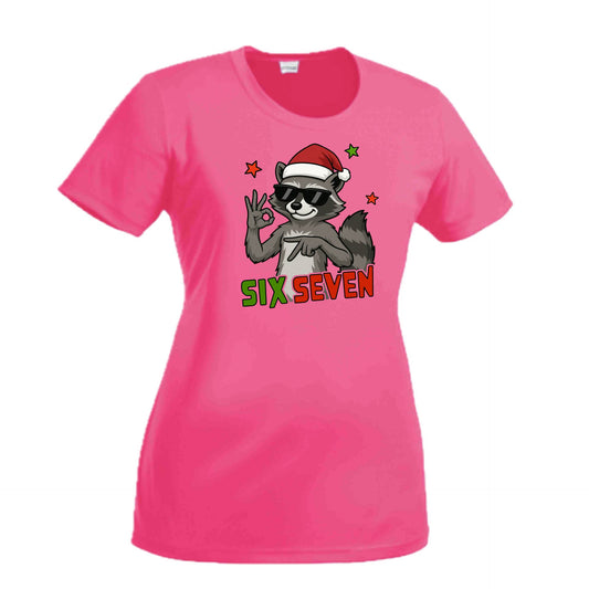 67 Raccoon | Women's Short Sleeve Crewneck T-Shirts | 100% Polyester