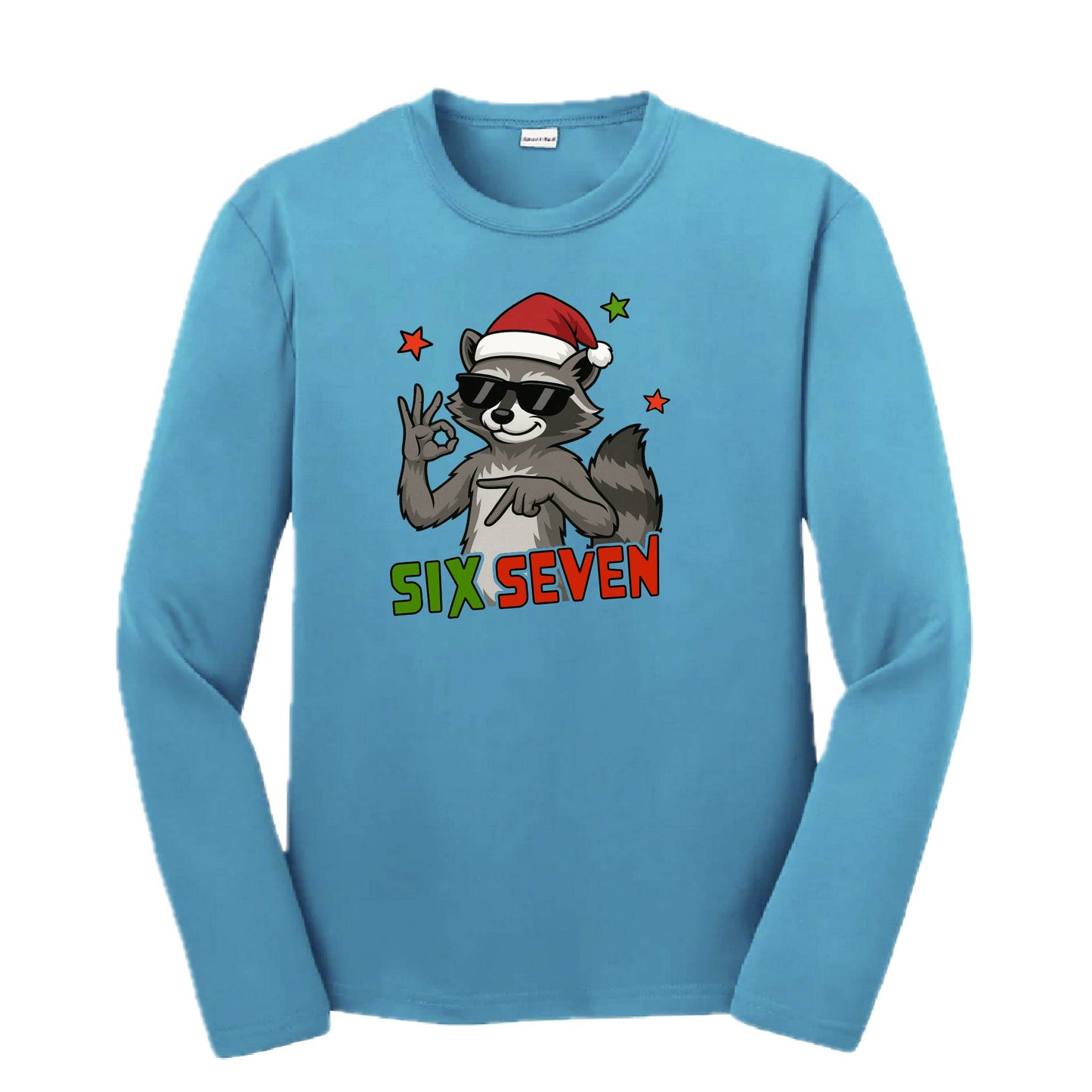 67 Raccoon | Youth Long Sleeve Performance T-Shirts | 100% Polyester
