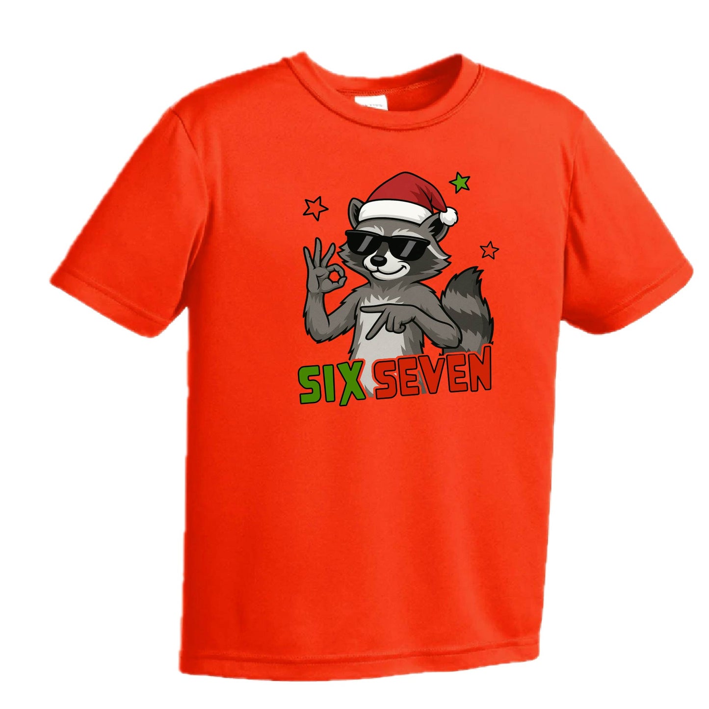67 Raccoon | Youth Short Sleeve Performance T-Shirts | 100% Polyester