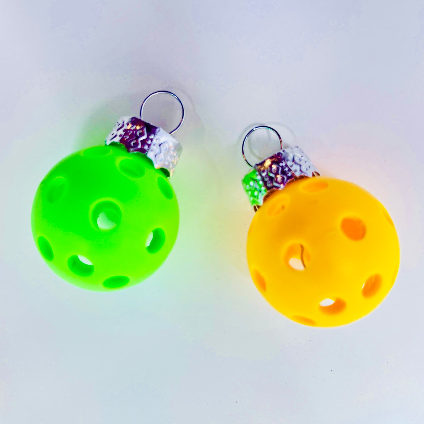 Set Of 12 Micro Pickleball Christmas Ornaments | Pickleball Christmas Gifts And Decor