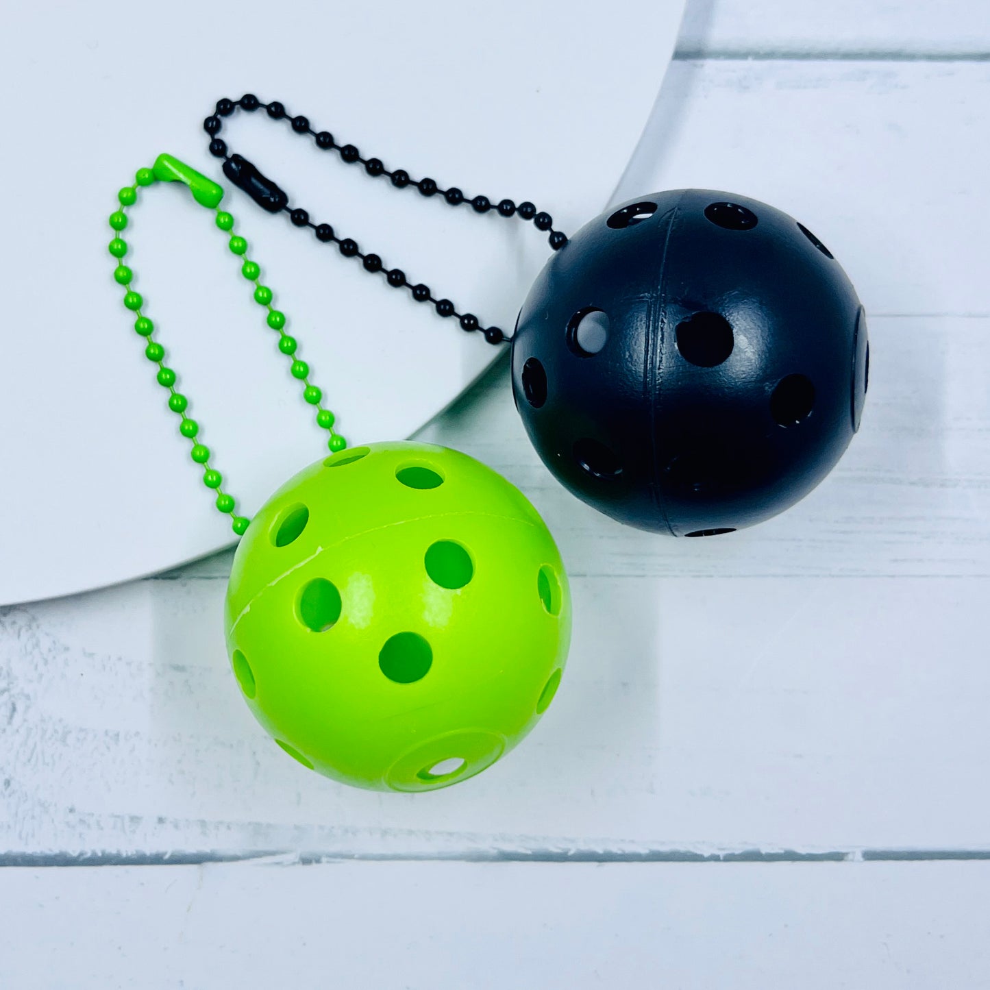 Mini Pickleball Bag Tags (Matching Chains) | Fun Pickleball Gifts