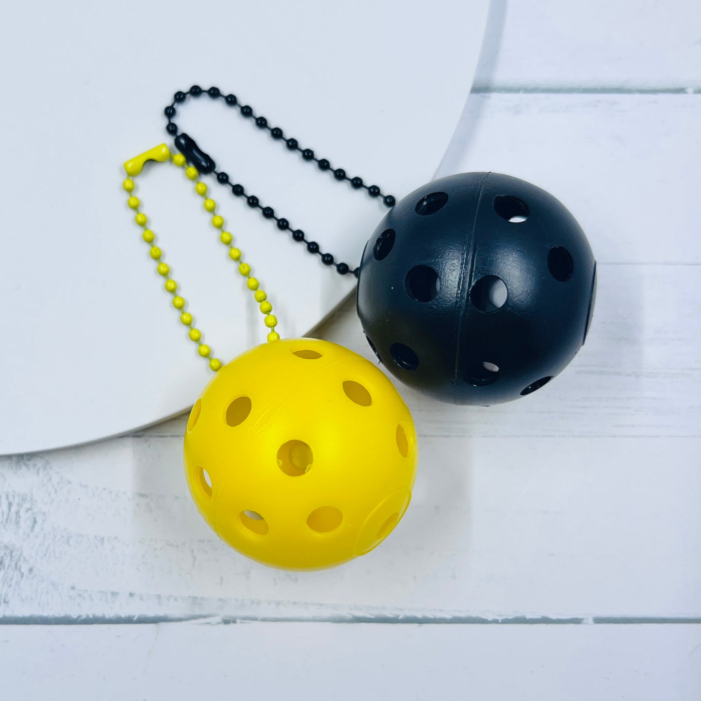 Mini Pickleball Bag Tags (Matching Chains) | Fun Pickleball Gifts