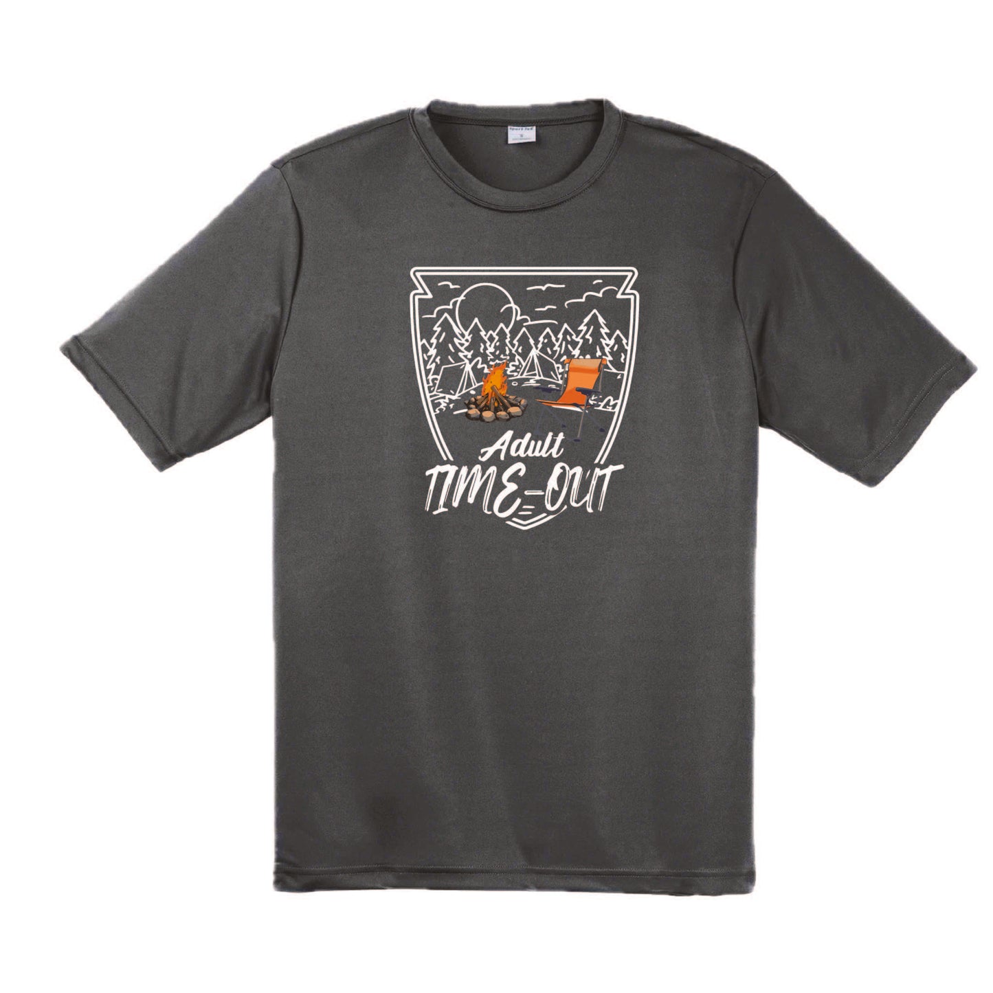 Adult Time Out | Men's Short Sleeve Camping T-Shirt | 100% Polyester