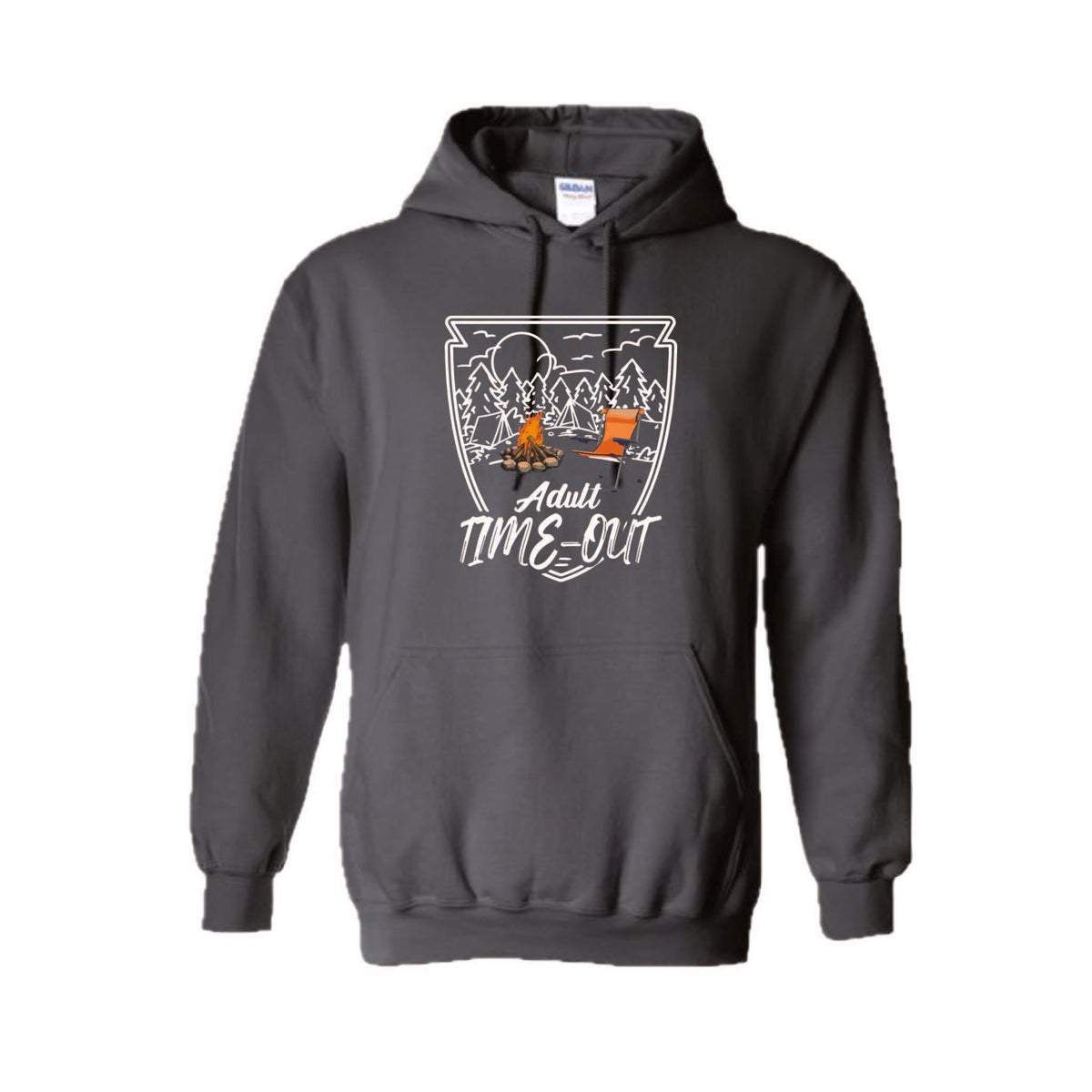 Adult Time Out | Unisex Hoodie Camping Sweatshirt | 50% Cotton/50% Polyester