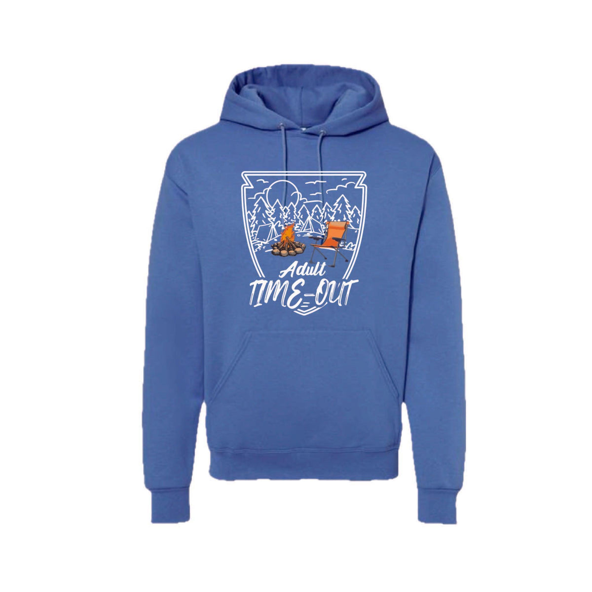 Adult Time Out | Unisex Hoodie Camping Sweatshirt | 50% Cotton/50% Polyester