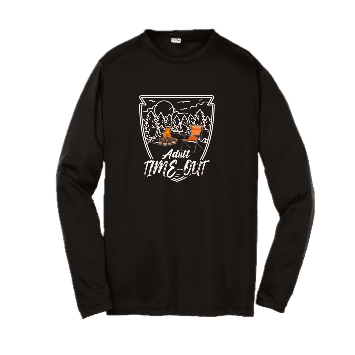 Adult Time Out | Youth Long Sleeve Camping T-Shirts | 100% Polyester