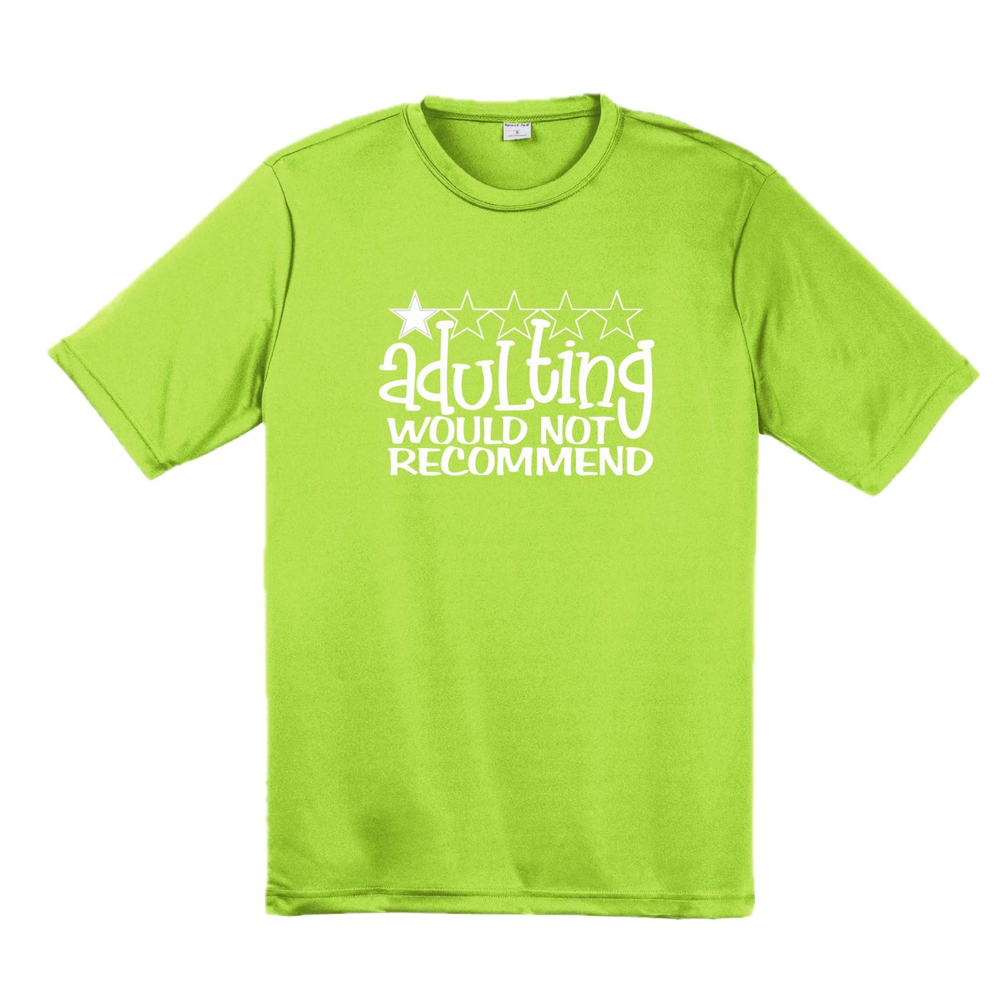 Adulting 1 Star Would Not Recommend | Men's Short Sleeve Athletic Performance T-Shirt | 100% Polyester