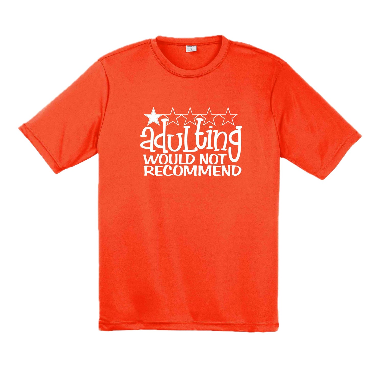Adulting 1 Star Would Not Recommend | Men's Short Sleeve Athletic Performance T-Shirt | 100% Polyester