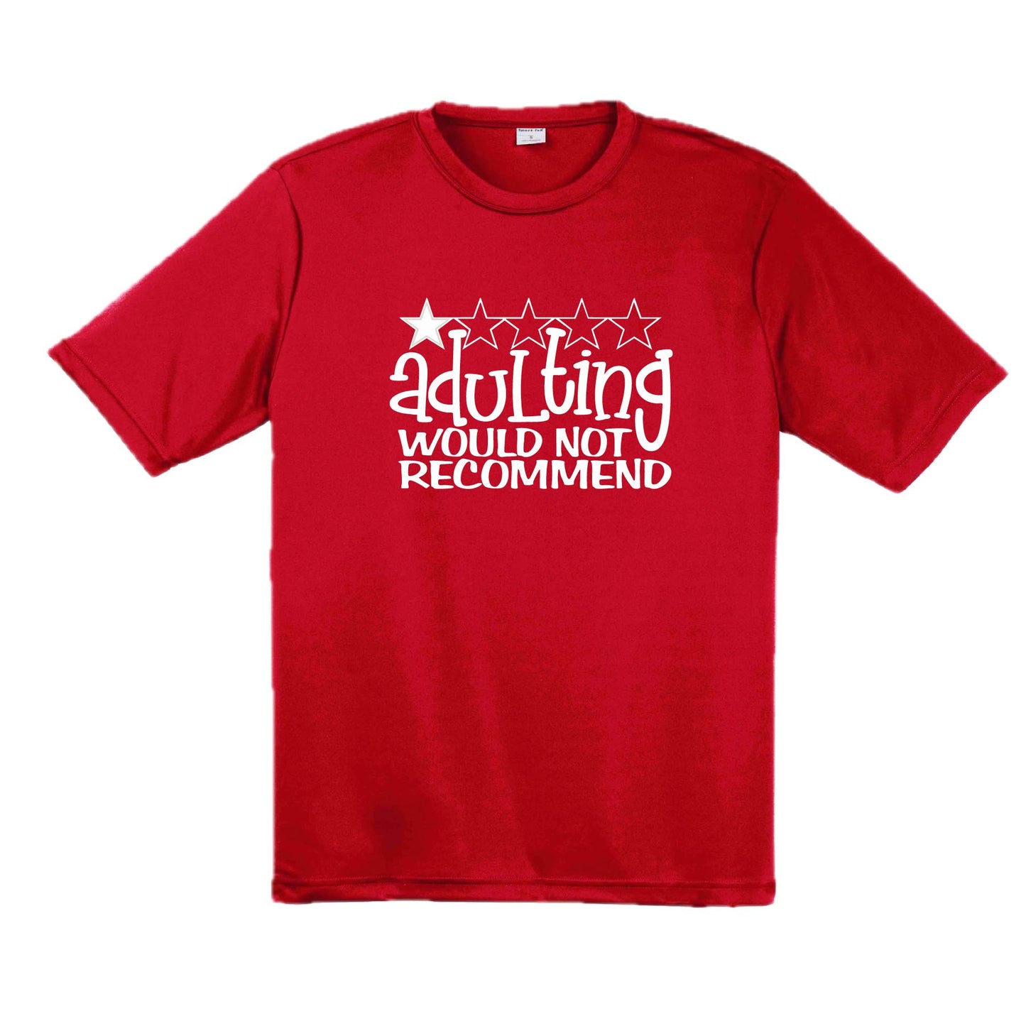 Adulting 1 Star Would Not Recommend | Men's Short Sleeve Athletic Performance T-Shirt | 100% Polyester