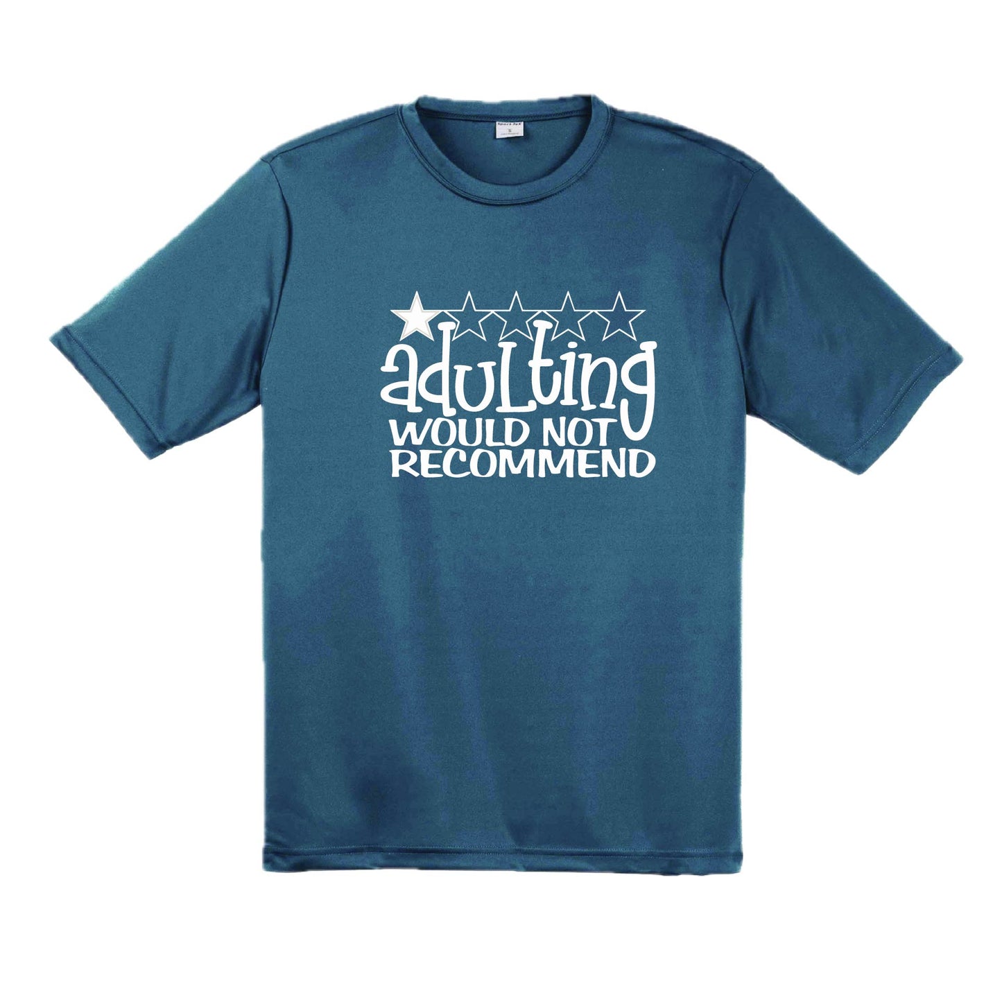 Adulting 1 Star Would Not Recommend | Men's Short Sleeve Athletic Performance T-Shirt | 100% Polyester