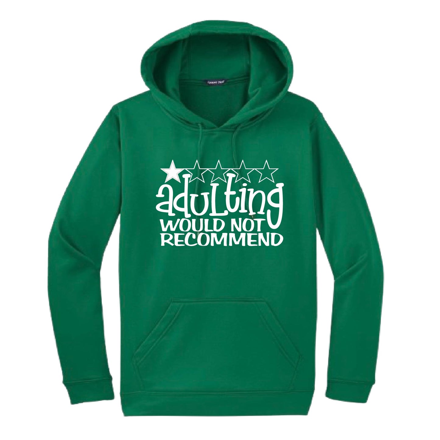 Adulting 1 Star Would Not Recommend | Unisex Hoodie Athletic Sweatshirt | 50% Cotton/50% Polyester