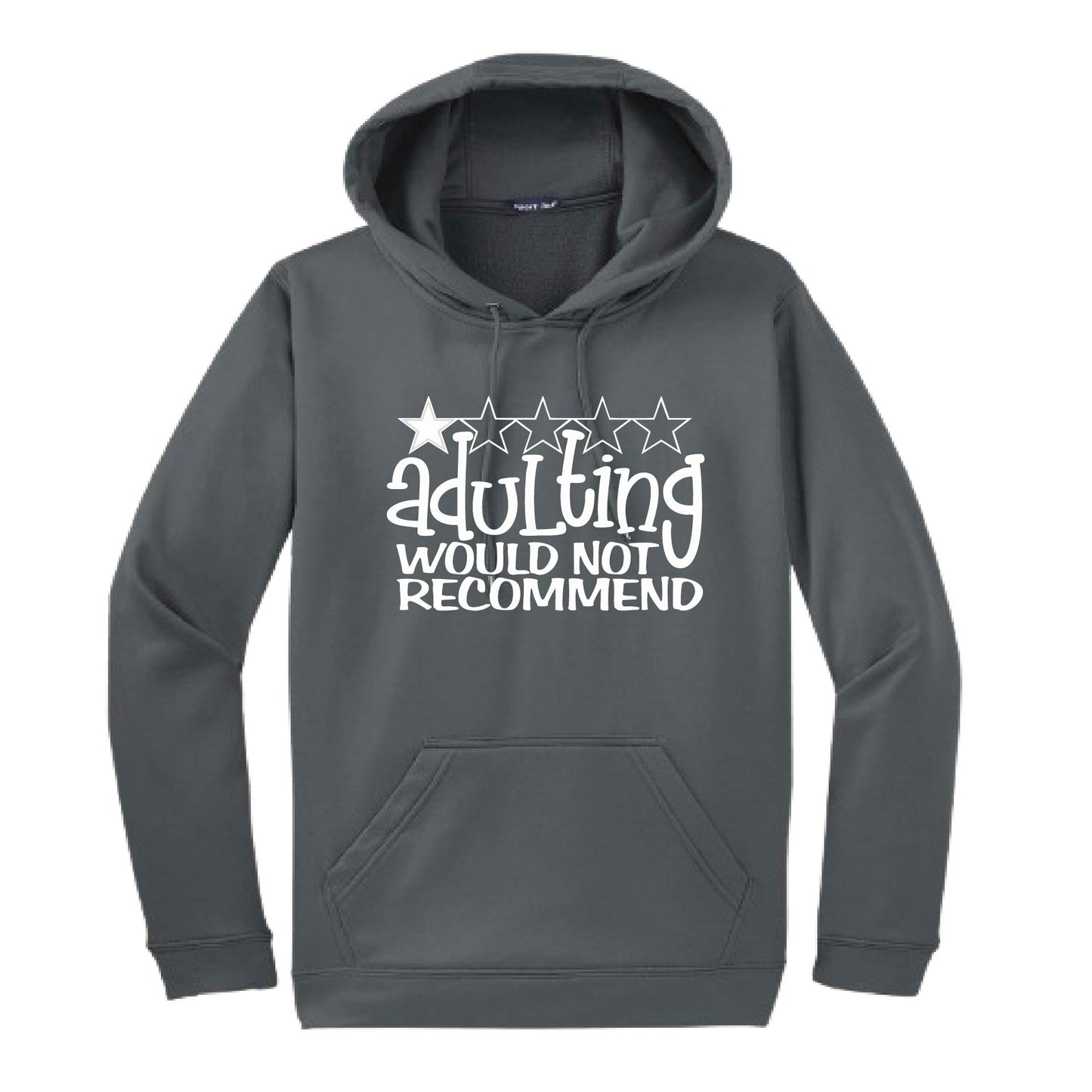 Adulting 1 Star Would Not Recommend | Unisex Hoodie Athletic Sweatshirt | 50% Cotton/50% Polyester
