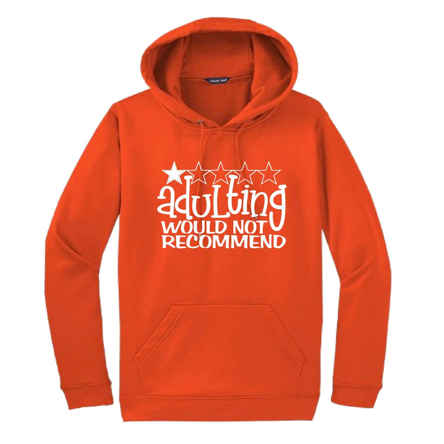 Adulting 1 Star Would Not Recommend | Unisex Hoodie Athletic Sweatshirt | 50% Cotton/50% Polyester