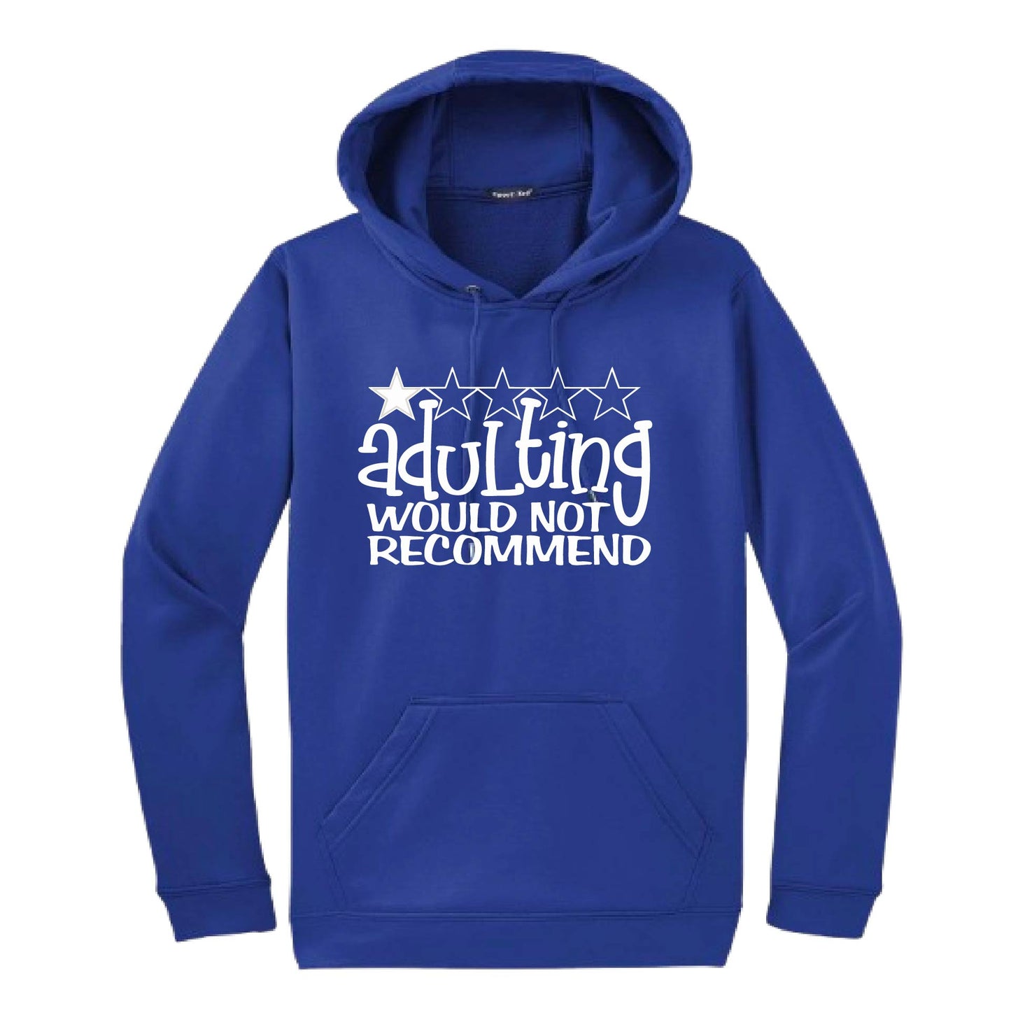 Adulting 1 Star Would Not Recommend | Unisex Hoodie Athletic Sweatshirt | 50% Cotton/50% Polyester