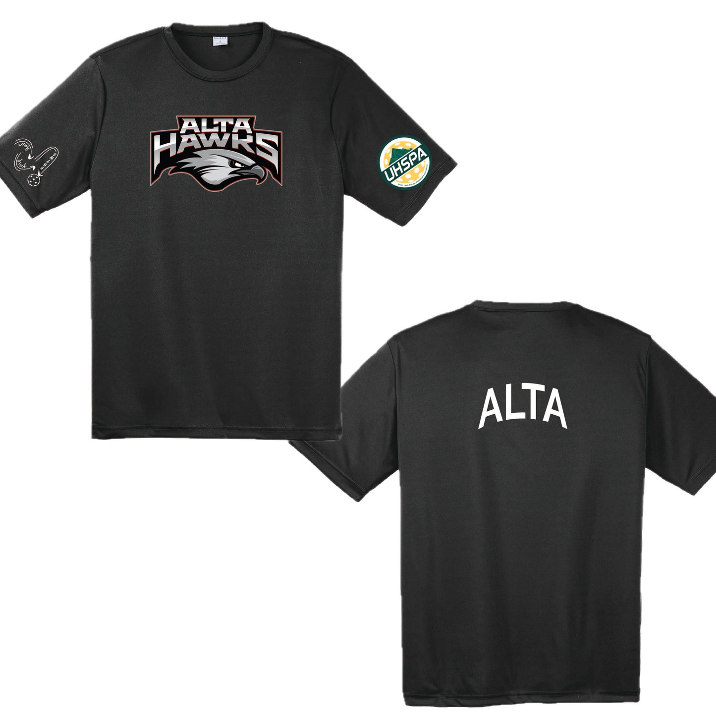 Alta High USHPA | Men's Short Sleeve White Crewneck T-Shirts | 100% Polyester