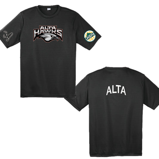 Alta High USHPA | Men's Short Sleeve White Crewneck T-Shirts | 100% Polyester