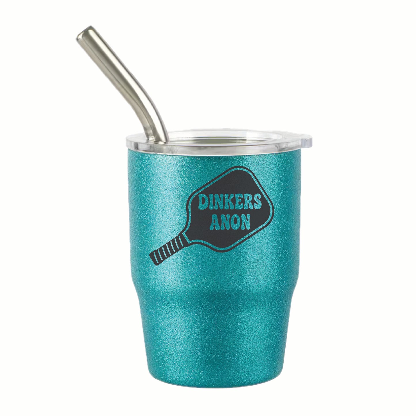 Pickleball "Here's to You" 3 oz Steel Tumblers | Party Favors Celebration Designs  | Fun Pickleball Gifts