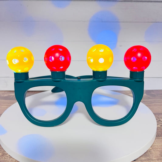 Micro Pickleball Glasses With Flashing Lights | Fun Pickleball Gifts