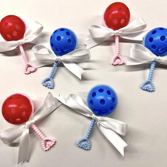Pickleball Rattle Baby Shower Favors (Set Of 6) | Fun Pickleball Gifts