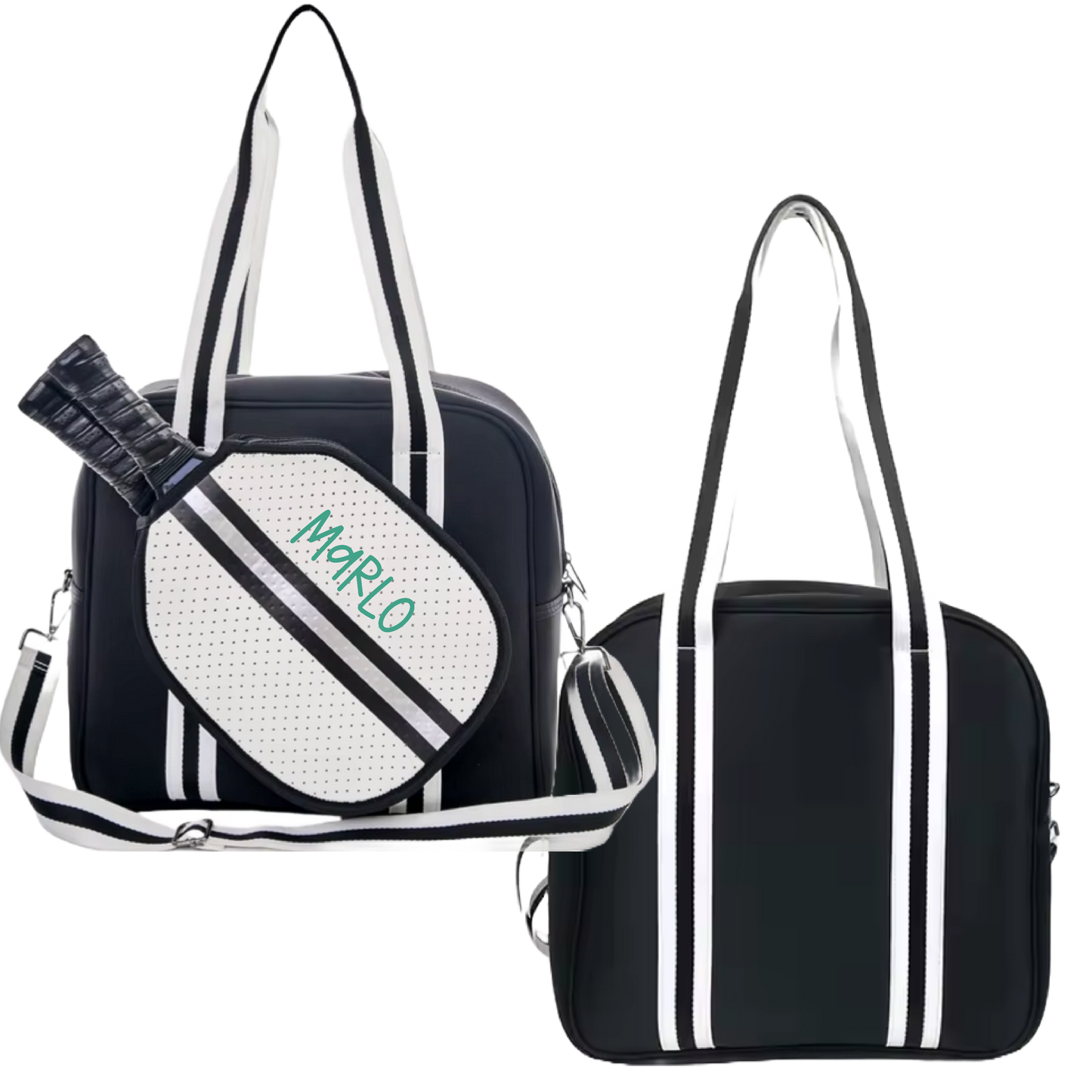 Classy Pickleball Bag | Personalized Pickleball and Paddle Sports Bag | Large Size Court Tote Bag