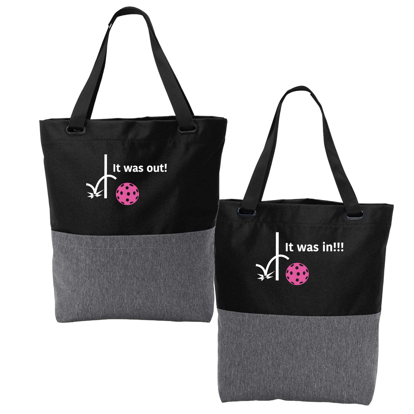 It was out! It was in!!! | Pickleball Sports Convertible Tote Bag | Medium Size Court Tote Bag