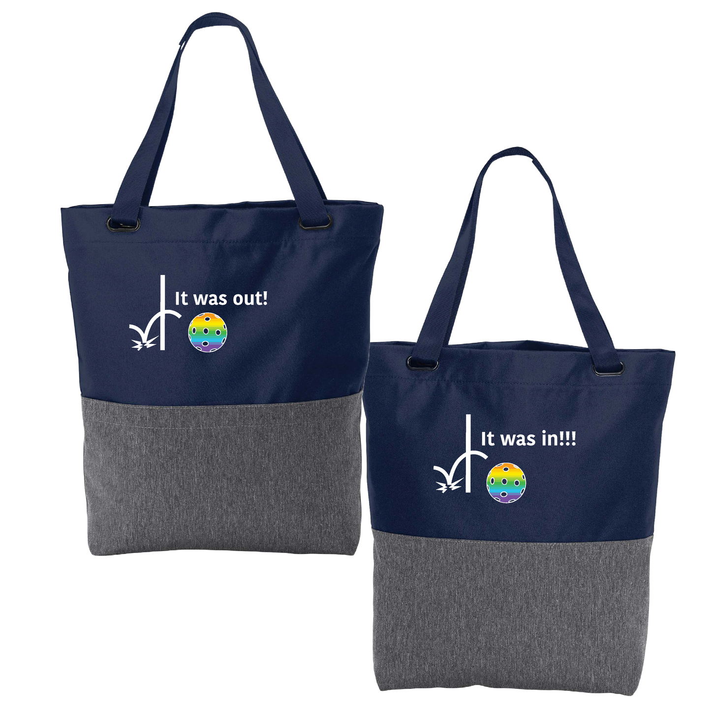 It was out! It was in!!! | Pickleball Sports Convertible Tote Bag | Medium Size Court Tote Bag