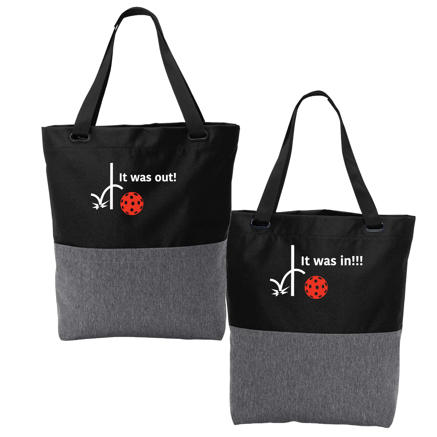 It was out! It was in!!! | Pickleball Sports Convertible Tote Bag | Medium Size Court Tote Bag