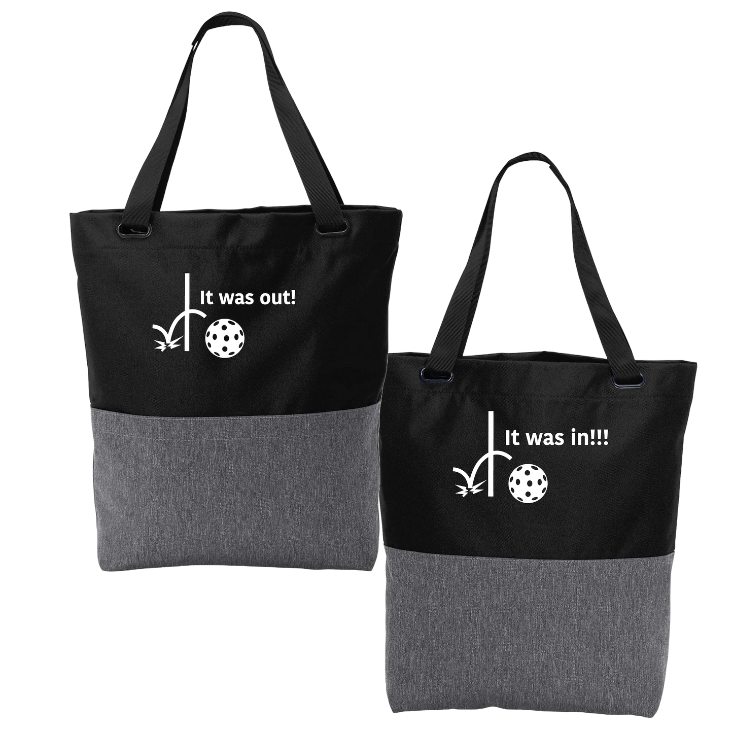 It was out! It was in!!! | Pickleball Sports Convertible Tote Bag | Medium Size Court Tote Bag