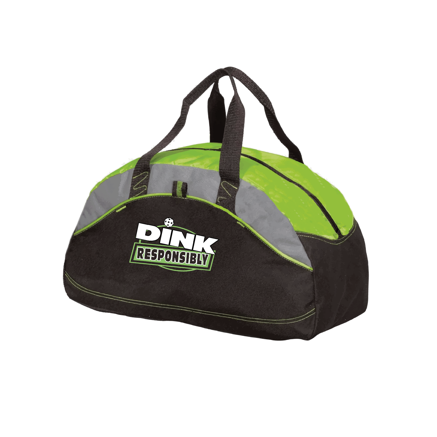 Dink Responsibly | Pickleball Sports Duffel | Medium Size Court Bag
