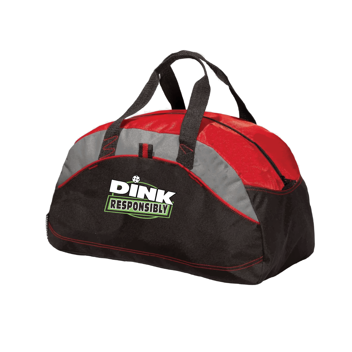 Dink Responsibly | Pickleball Sports Duffel | Medium Size Court Bag