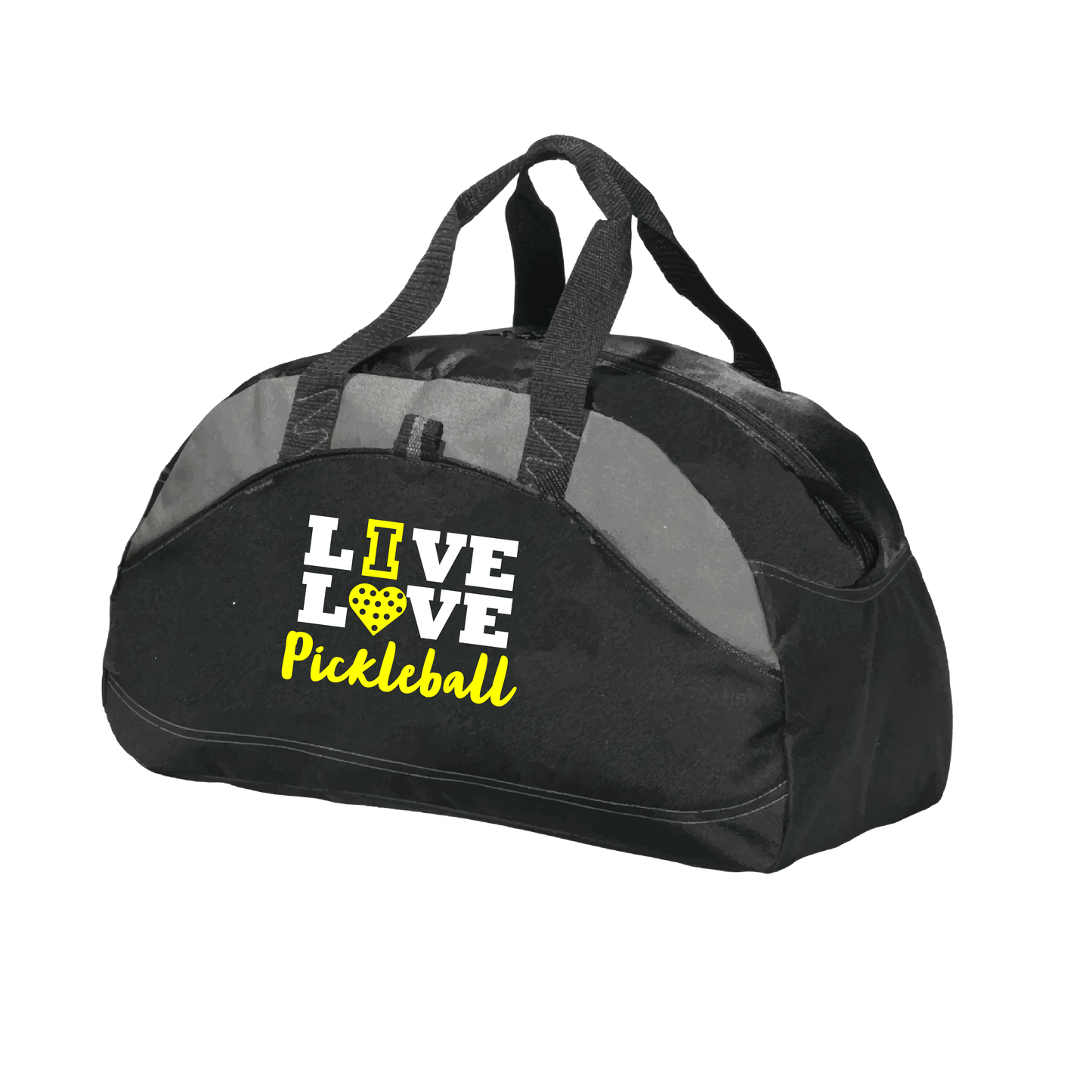 Live Love Pickleball | Pickleball Sports Duffel | Medium Size Court Bag