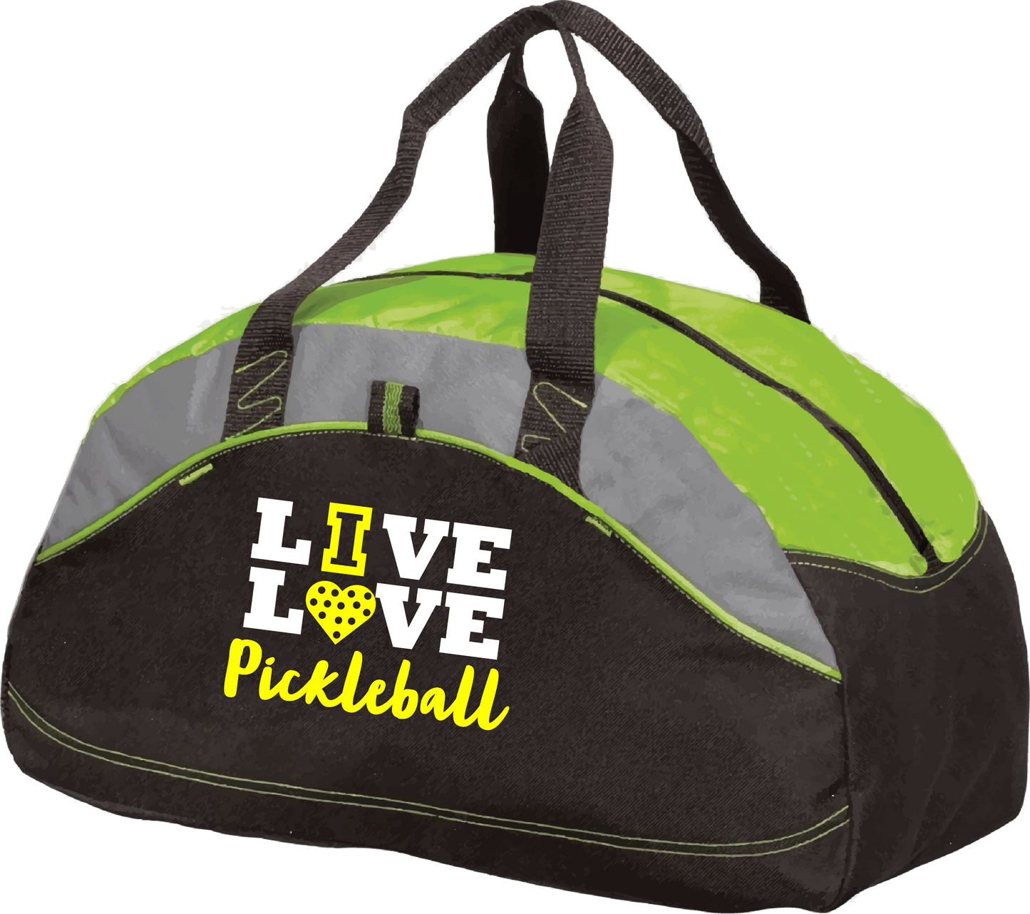 Live Love Pickleball | Pickleball Sports Duffel | Medium Size Court Bag