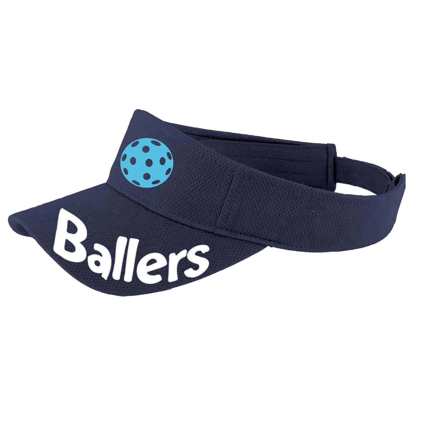 Ballers With Pickleballs (10 Custom Colors) | Pickleball Visors | Moisture Wicking 100% Polyester