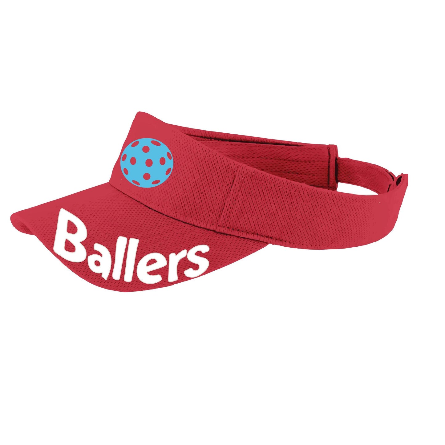 Ballers With Pickleballs (10 Custom Colors) | Pickleball Visors | Moisture Wicking 100% Polyester