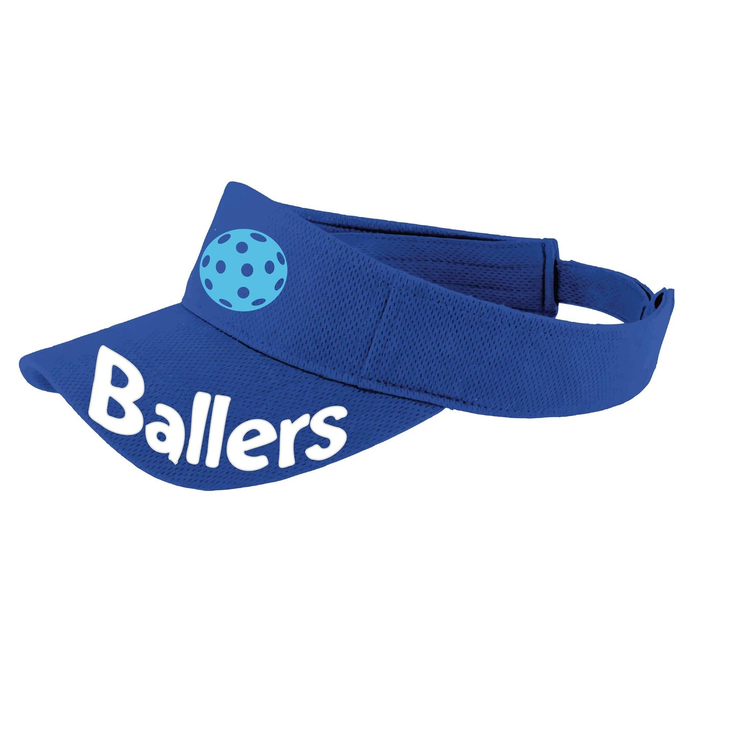 Ballers With Pickleballs (10 Custom Colors) | Pickleball Visors | Moisture Wicking 100% Polyester
