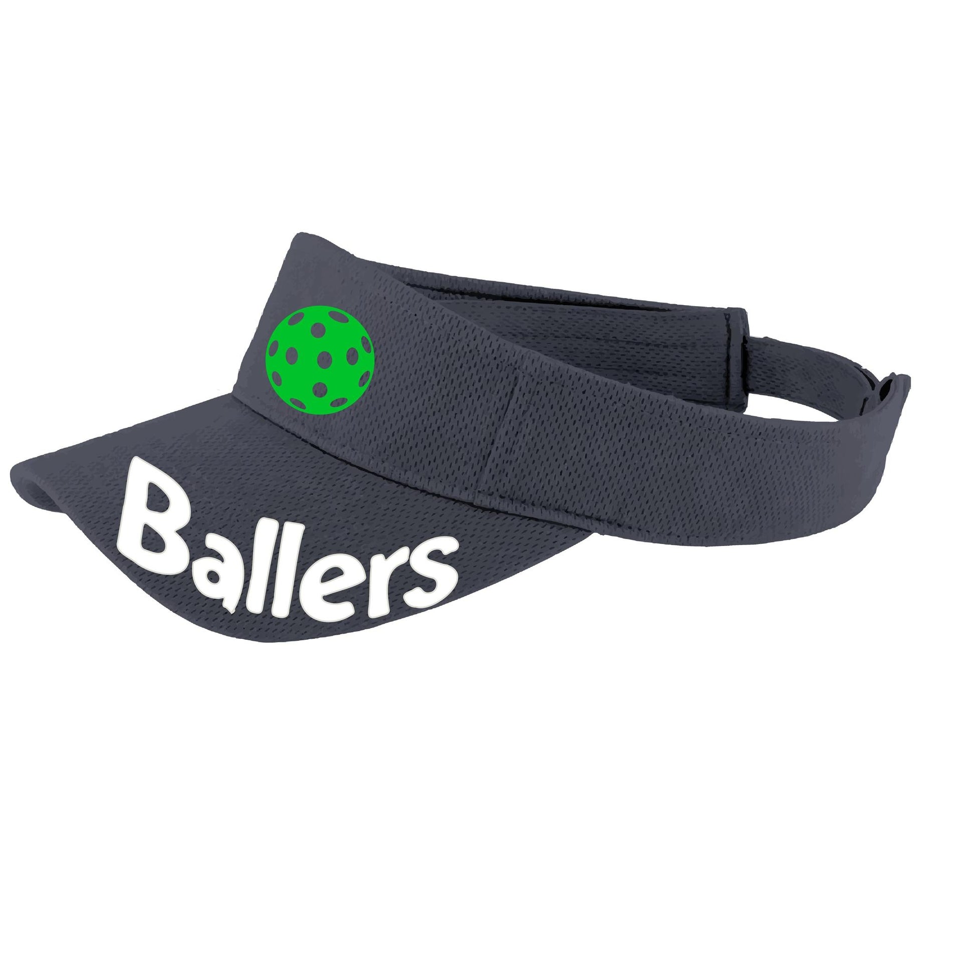 Ballers With Pickleballs (10 Custom Colors) | Pickleball Visors | Moisture Wicking 100% Polyester