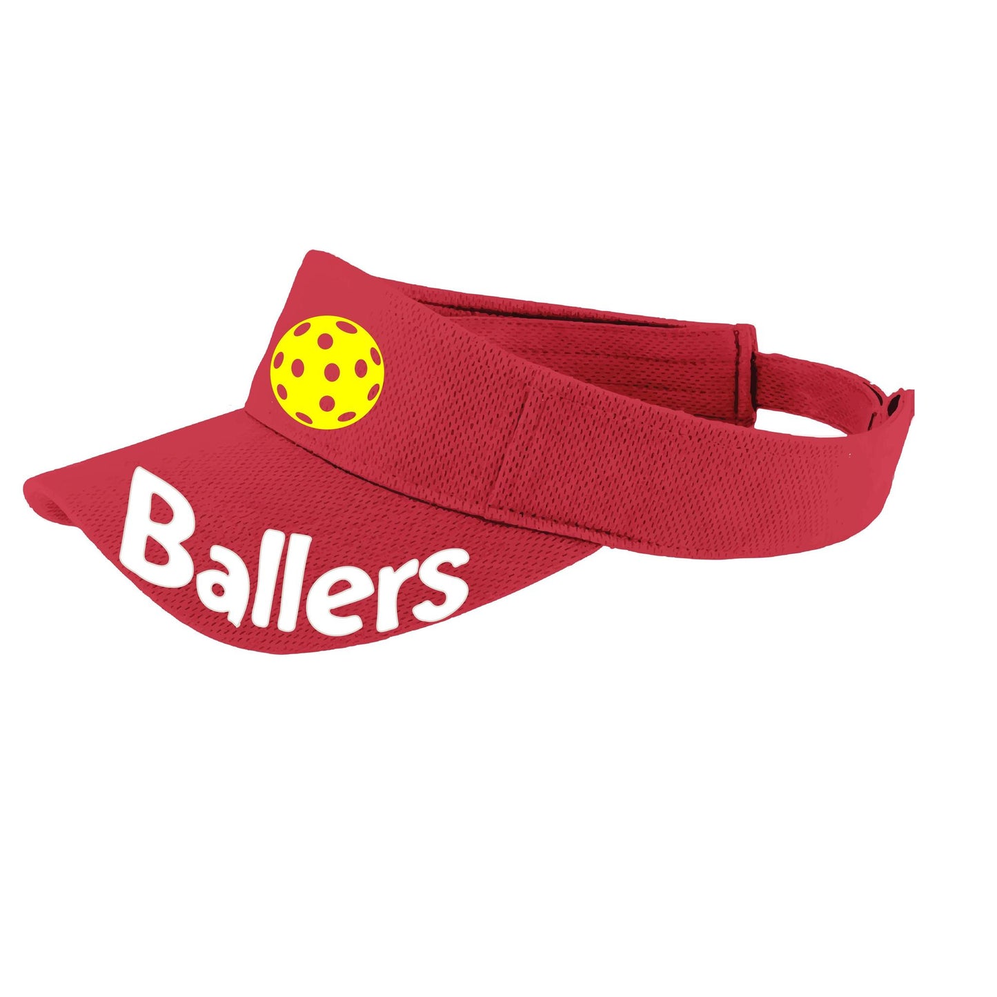 Ballers With Pickleballs (10 Custom Colors) | Pickleball Visors | Moisture Wicking 100% Polyester