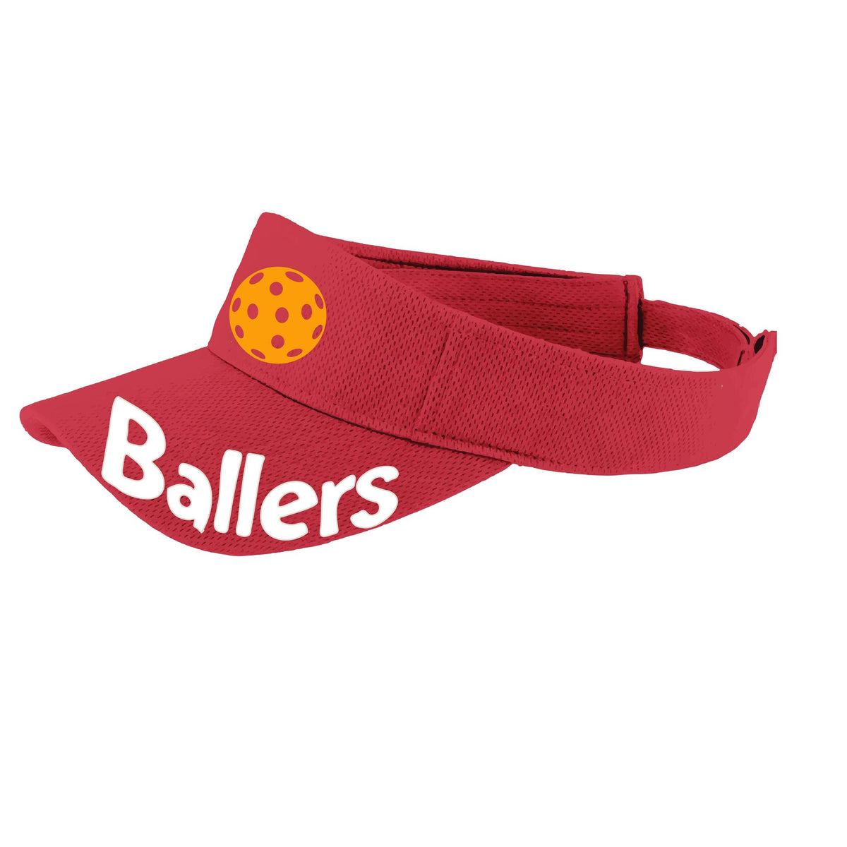 Ballers With Pickleballs (10 Custom Colors) | Pickleball Visors | Moisture Wicking 100% Polyester