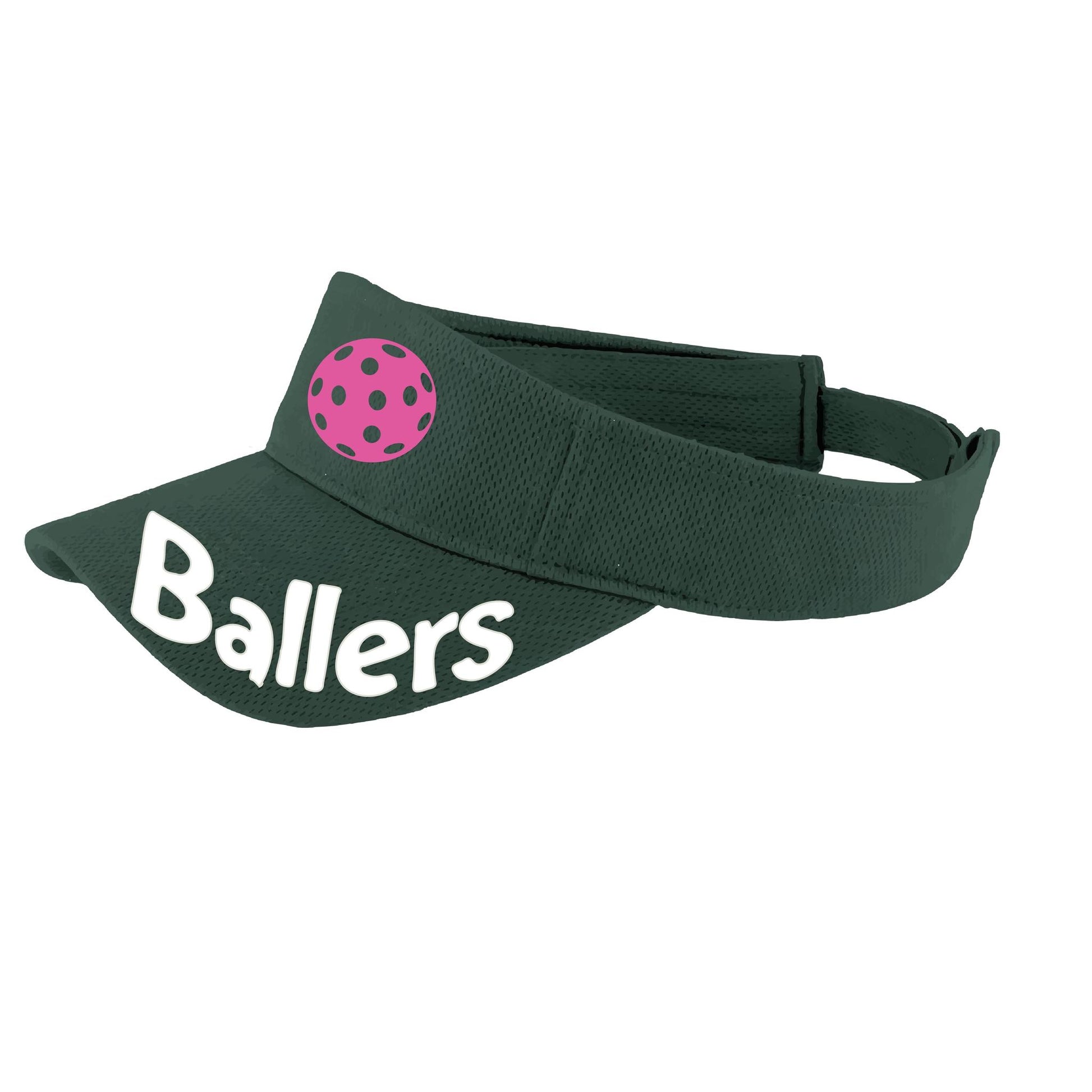 Ballers With Pickleballs (10 Custom Colors) | Pickleball Visors | Moisture Wicking 100% Polyester
