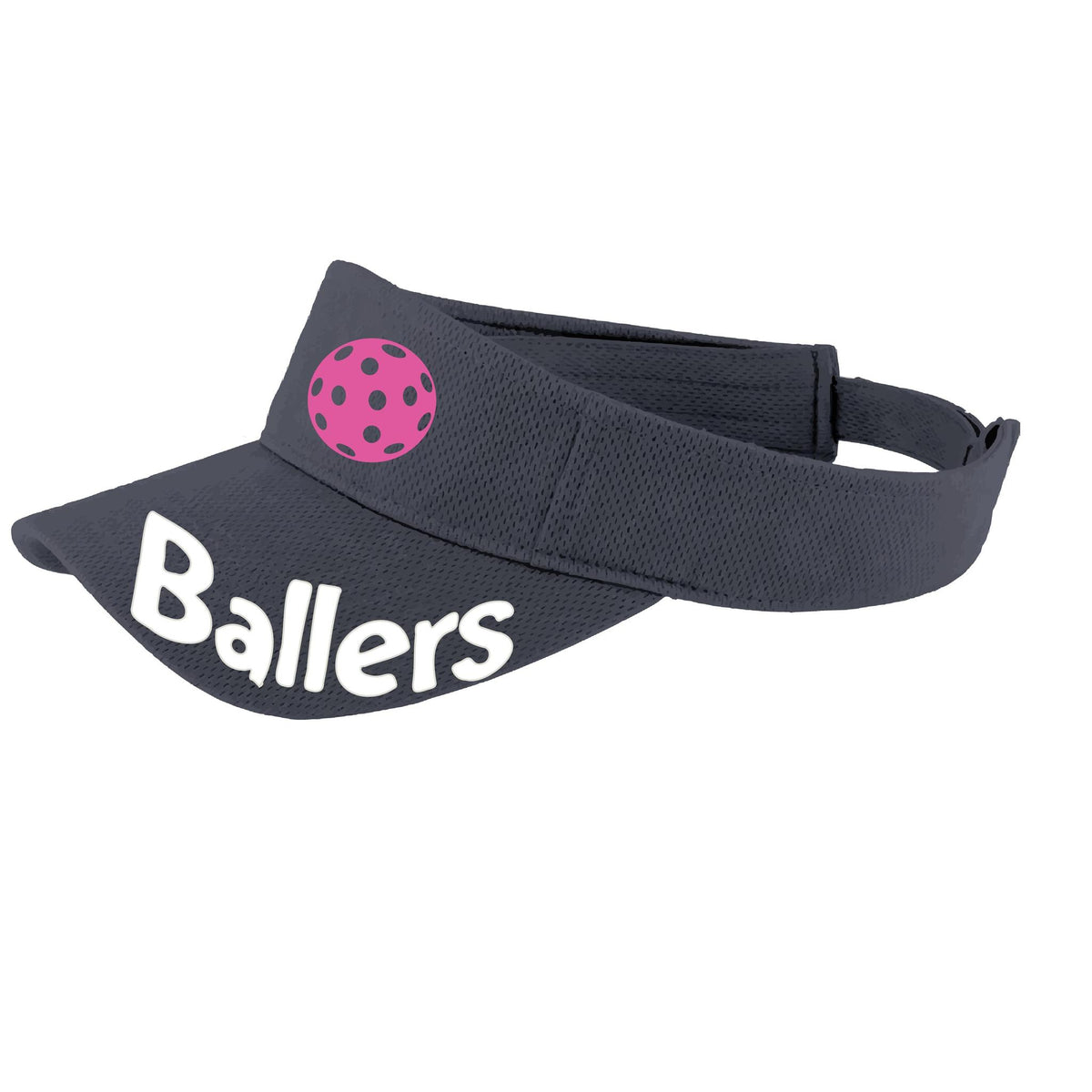 Ballers With Pickleballs (10 Custom Colors) | Pickleball Visors | Moisture Wicking 100% Polyester