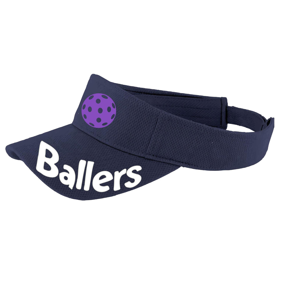 Ballers With Pickleballs (10 Custom Colors) | Pickleball Visors | Moisture Wicking 100% Polyester