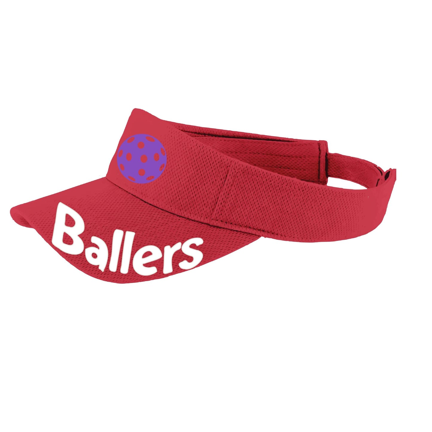 Ballers With Pickleballs (10 Custom Colors) | Pickleball Visors | Moisture Wicking 100% Polyester