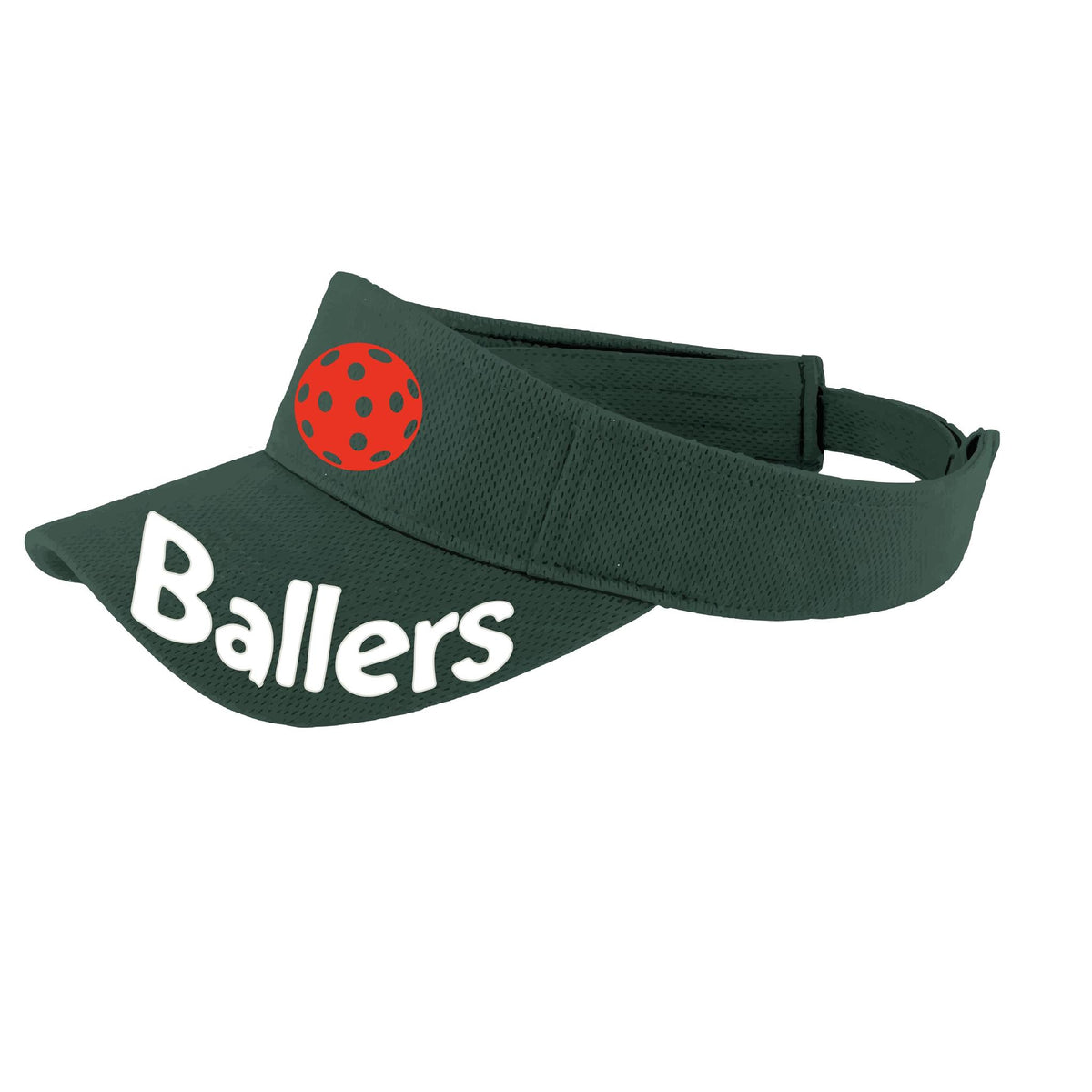 Ballers With Pickleballs (10 Custom Colors) | Pickleball Visors | Moisture Wicking 100% Polyester