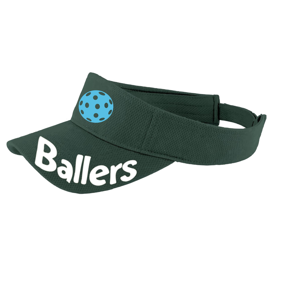 Ballers With Pickleballs (10 Custom Colors) | Pickleball Visors | Moisture Wicking 100% Polyester