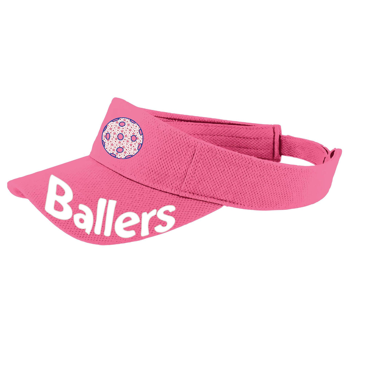 Ballers With Pickleballs (10 Custom Colors) | Pickleball Visors | Moisture Wicking 100% Polyester